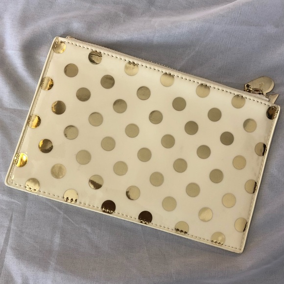 kate spade Accessories - Kate Spade gold dots pencil pouch